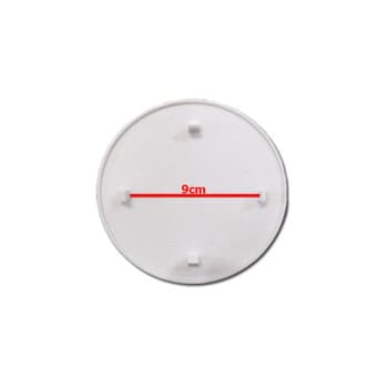 Emblema da Grade Ventilador Venti-Delta - Cor Branca - Logomarca Premium Oscilante 4Pinos de Travamento