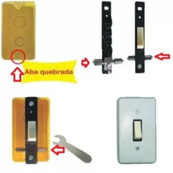 REPARO DE ABAS DE CAIXA DE LUZ - MODELO 4X2 - REFORÇO REPARAR ABAS QUEBRADAS - REFORÇAR