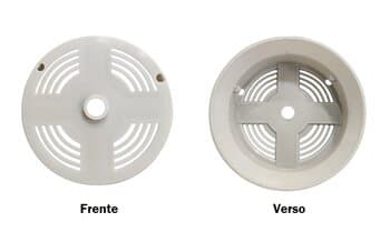 PLAFONIER P/GLOBO PERA VENTILADOR DE TETO LOREN SID - COR CINZA/ PRETO - ENCAIXE 10CM - TEMAS LISTRINHAS/BOLINHAS/LINHAS/ABA ABERTA...ETC..