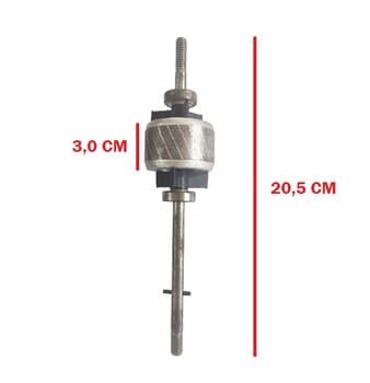 ROTOR COM EIXO VENTILADOR VENTISOL 50CM BIVOLTS 200W MODELO MX - EIXO ROTOR 08MM COM 02 ROLAMENTOS 0608ZZ *SALDĂO - USADO*