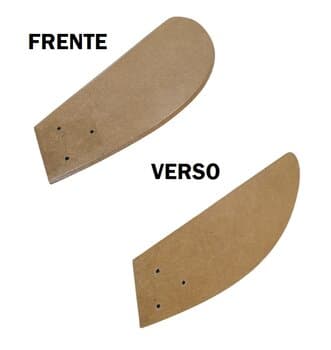 PÁ HÉLICE P/VENTILADOR DE TETO VOLARE - MODELO TUBA FLY MDF COR PALHA NATURAL - C/3-FUROS P/GARRA VOLARE - *VENDIDA P/UNIDADE
