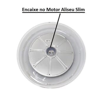 LUMINÁRIA PLAFON P/VENTILADOR DE TETO ALISEU SLIM - BIV 110V-220V MONTADO C/PLACA DE LED12W6000K LUZ BRANCA