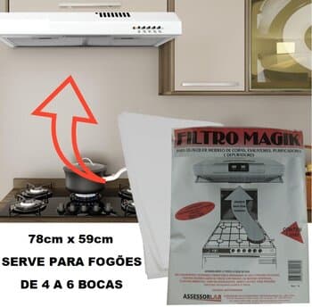MANTA FILTRO P/COIFA PURIFICADOR EXAUSTOR DEPURADOR DE AR E AR CONDICIONADO - PORTO FILTROS - MEDIDAS: 78X59CM - 1UN