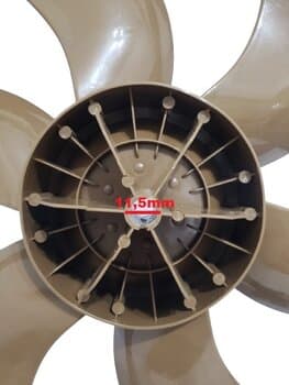 HELICE DE 50CM P/VENTILADOR DÔMINA 6PAS E-11,5MM NEO COR CAPPUCCINO - PONTA REDONDA C/TRAVA TRASEIRA - ARGE MAX 50CM - DIAM.43,2CM