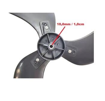 HELICE DE 60CM P/VENTILADOR ARGE LOREN SID 60CM 3PAS PRETA E-10,0MM PML S/TRAVA TRASEIRA - KIT C/04-ITENS 1-CENTRO/CUBO+3-PAS