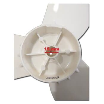 HELICE DE 50CM P/VENTILADOR VENTISILVA VENTI50 50CM 3PAS BRANCA ENCAIXE 15,0MM MEIA LUA S/TRAVA TRASEIRA - FIXAR C/PORCA RE 7,0MM NA PONTA DO EIXO