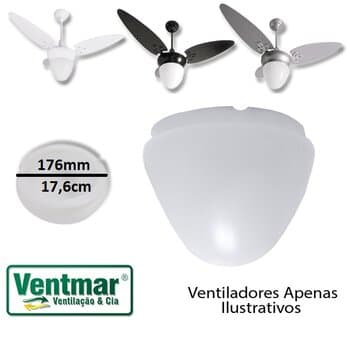 GLOBO CUPULA PLASTICA DA LUMINARIA VENTILADOR ARGE COSMOS LUNAR - ENCAIXE 176MM / 17,60CM - GLOBO ARGE LUNAR