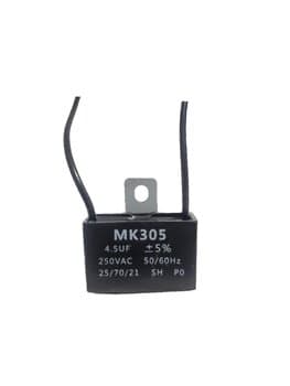 CAPACITOR 004,5UF 2FIOS QD 250VAC CBB61 010900 - P/VENTILADOR DE TETO VENTISOL/ P/EXAUSTOR VENTISOL 50CM 110VOLTS