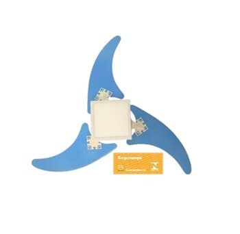 VENTILADOR DE TETO VENTI-DELTA INFANTIL LED 22,5CM 18W 6500K 110V CHAVE 3VELOCIDADES - PAS STARTEC AZUL