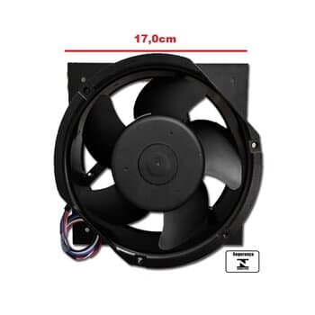EXAUSTOR DE 17CM MICROVENTILADOR BIV110V-220V - COOLER ASAFAN ASA A171 MINE FAN17251B 172X159X51 3000RPM CARCACA METAL - SUBSTITUI E14CD E E15CD VENTISILVA