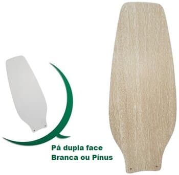 PA HELICE P/VENTILADOR DE TETO VENTISOL LEGACY INVERTER - 01un BRANCA/PINUS MDF - *VENDIDA P/UNIDADE - ESP.3,0MM L-16CM C-39CM