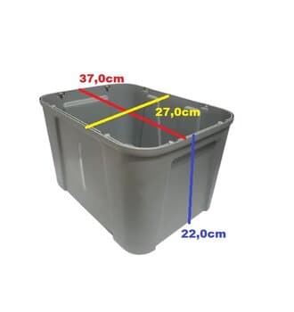 RESERVATORIO DE AGUA 016LT P/CLIMATIZADOR VENTISOL CLIN16 - TANQUE CLIN 16L CINZA