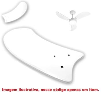 PÁ HÉLICE P/VENTILADOR DE TETO - MDF MODELO ARTE COR BRANCA - COM FURACAO DIVERSAS P/GARRA MAIOR - DELTA-PLUS / RIOPRELUSTRES / PRIMAVERA - VENDIDA P/UNIDADE - SALDAO