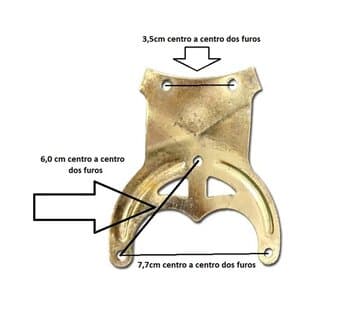 GARRA P/PÁ HÉLICE DE VENTILADOR DE TETO IMPORTADO - USADAS - COR DOURADA - FURO GARRA X MOTOR 5,5CM - * PEÇA DE SALDĂO - USADA *