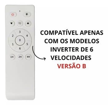 MODULO TRANSMISSOR CONTROLE REMOTO VENTILADOR DE TETO VENTISOL INVERTER 9C5B P/RECEP 4320 PI-7055SC NJ:23091036764 MOD.B - *APENAS TRANSMISSOR