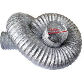DUTO FLEXIVEL TUBO DE ALUMINIO 15CM P/EXAUSTORES 150MM -*VENDIDO P/METRO- ALUDEC 6006 P/ATE 140C° 06POL"161MM