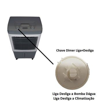 CHAVE DIMER INTERRUPTOR ROTATIVO 2-FIOS L/D BIV P/CLIMATIZADOR VENTISOL CLIN35/CLIN60/CLIN80 INT.37000 MG 4(4)/110V 3(3)/250V - *SEM BOTĂO