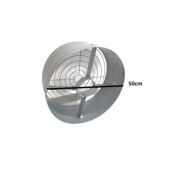 CARCAÇA P/EXAUSTOR 50CM VENT AIR/VENTAIR ALTA VAZAO - BUMBO 50CM C/GRADE C/SUPORTE