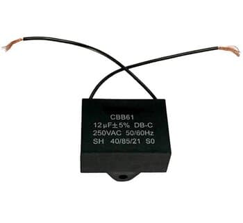 CAPACITOR 012,0UF 2FIOS QD 450VAC - CBB61 010763 - P/VENTILADOR DE TETO - DOMINA OSCILANTE 50CM 127V