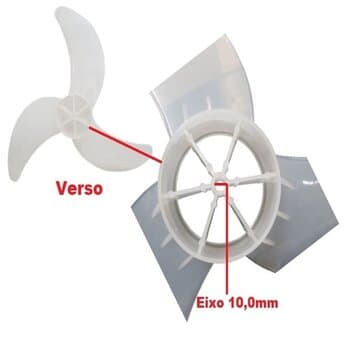 HELICE DE 60CM P/VENTILADOR ARGE MAX A-10 ATUAL 3PÁS E-10,0MM PRD C/TRAVA TRASEIRA
