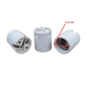SOQUETE PORCELANA E40 P/LÂMPADAS DE ALTA POTĘNCIA - *VENDIDO P/UNIDADE