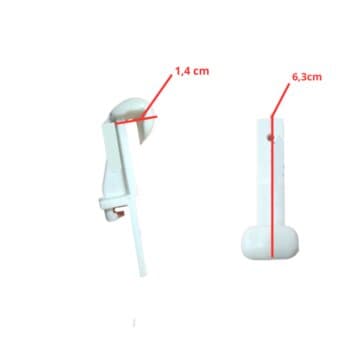 GARRA TRAVA PL EMI BRANCA FIXA P/VIDRO VENTILADOR VENTI-DELTA MAGNES VENTISOL SUNNY - *VENDIDA P/UNIDADE