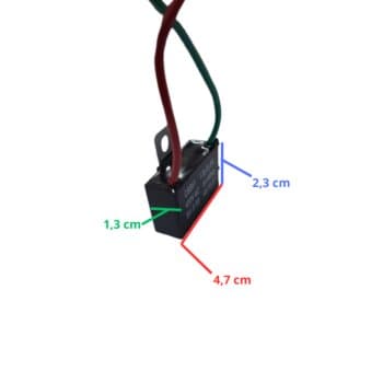 CAPACITOR 001,8UF 2FIOS QD 400VAC CBB61 011521 - P/VENTILADOR DE TETO VENTISOL/ P/EXAUSTOR VENTISOL 50CM 110VOLTS