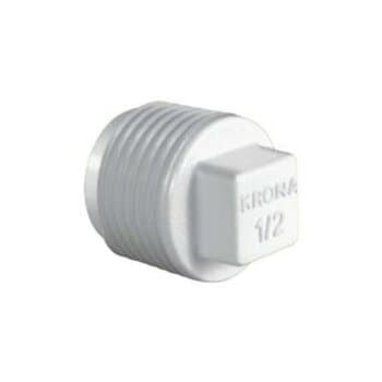 Tampăo Plug Roscável 3/4 Plástico Branco P/Rede Hidráulica- *Vendido p/Unidade