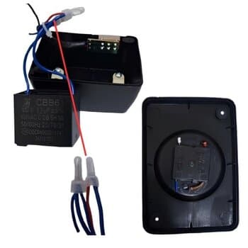 Chave p/Ventilador Ventisol Osc. Parede Biv 50/60cm MX ATUAL* c/Seletora de Voltagem Incluida - Dimer Rot.3Vel Saída 4Fios c/Cap.12,0uF
