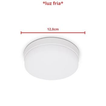 LUMINÁRIA PLAFON PAINEL LED SOBREPOR RD12,0CM FRAMELESS PLÁSTICA - 18W6500KBIV BRANCA B/BRANCA C120XL120XA24MM