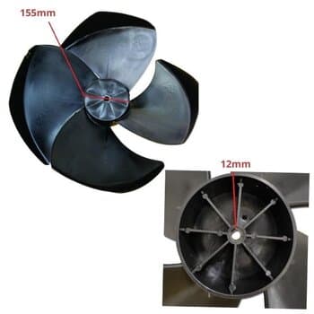 HELICE P/CLIMATIZADOR VENTISOL CLI125LT 4P F12,0MM G/AH GIRO ANTI HORARIO CLIN125PRO - DIAM.565MM/56,5CM