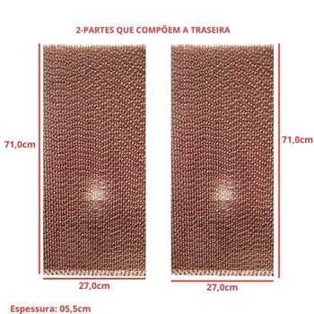 COLMEIA P/CLIMATIZADOR - ESP.05,5X L27,0 X A/C071,0CM 2-TRAS + 2-LAT ESP.05,5X L25,0 X A/C058,0CM - KIT SIXXIS SX100 108LT - PAINEL EVAPORATIVO 2-07127-5,5CM+2-05825-5,5CM