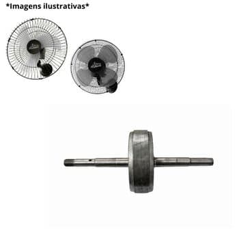 Rotor do Motor Ventilador Venti-Delta 50cm/60cm Premium Biv - E10mm "MAÇIÇO" Rosca Ext Esq Contato-15mm Magnetico-70mm - Usar C/Rol-6201