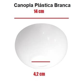 Canopla Plástica Superior Ventilador Latina - Cor Branca - Diâmetro 14cm - Encaixe em Haste 4,2cm