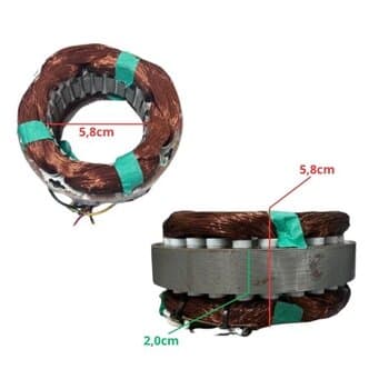 ESTATOR BOBINADO MOTOR VENTILADOR OSCILANTE LOREN SID 50/60CM BIV250W08,5UF - TURBO M1 MESA COLUNA PAREDE -*USAR CAP.08,5UF