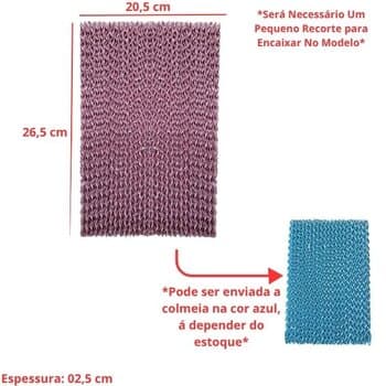 COLMEIA P/CLIMATIZADOR - ESP.02,5X L20,5 X A/C026,5CM TRASEIRA VENTISOL CLA-01/02 CLE*- PAINEL EVAPORATIVO 02721-03 -*VENDIDO P/UNIDADE