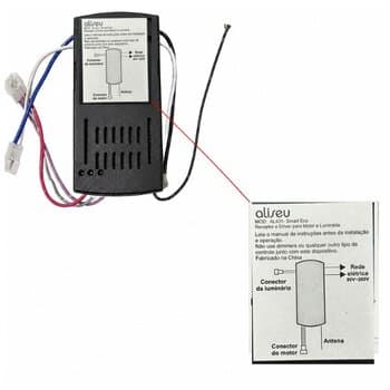 CONTROLE REMOTO VENTILADOR ALISEU SMART ECO SMART ECO+ KIT AL430+AL431-SMART ECO QJ-14-15-JH 32C3Y-475 5510 35W 110-24L