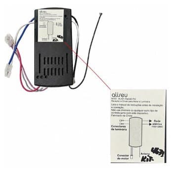 CONTROLE REMOTO VENTILADOR ALISEU RETRÁTIL PRO-22 KIT AL430+AL431 QJ-16-JH 22C3Y-650 5510 35W 110-245V