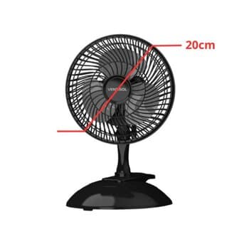 VENTILADOR DE MESA 020CM VENTISOL MINI 110V PRETO HEL-3PAS CINZA - MICRO MINI BLACK - OCP-0040