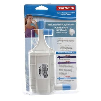 Refil do Filtro Purificador LORENZETTI Naturalis - Refil RP-01 - Refil para Purificador Naturalis Lorenzentti - Refil de Purificar