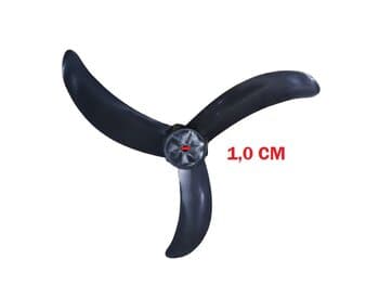 HELICE DE 50CM P/VENTILADOR TRON 3PAS COR PRETA MODELO SLIM ATUAL - PONTA REDONDA EIXO 10,0MM C/TRAVA TRASEIRA *FIXADA SOB/PRESSAO