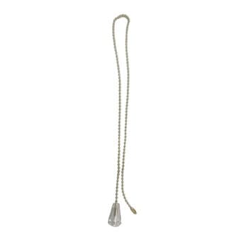 Correntinha p/Ventilador de Teto Importado - 1-PÇ 50cm Puxador c/Ponteira TRON Paris - Corrente Dourada com 1 Engates Rápido