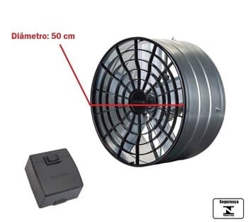EXAUSTOR DE 50CM VENTISOL 220V150w A/VAZĂO 5000M3/H 1200RPM 1/4CV - VENTILADOR AXIAL 50CM COMERCIAL PAREDE E DUTOS DE VENTILAÇĂO.