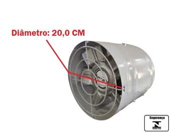 EXAUSTOR DE 20CM VTA ALTA VAZAO/ALTA ROTACAO BIVOLTS P/CHURRASQUEIRAS COIFAS CABINE DE PINTURA - LINHA PESADA