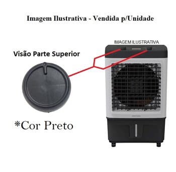 BOTĂO KNOB PL PRETO LIG/DESL/OSCILA CLIMATIZACAO CLIMATIZADOR VENTISOL - * P/UNIDADE* - CLIN08LT CLIN16LT CLIN35LT CLIN60LT CLIN80LT CLIN125 PRO PRÓ2