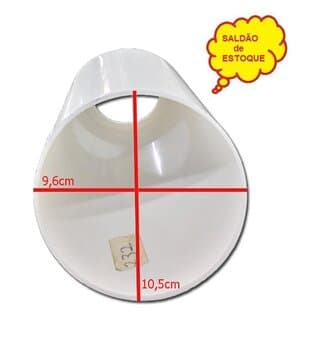 GLOBO TULIPA PLASTICA PATA BRANCA/LEITOSA - P/LUMINÁRIA VENTILADOR DE TETO - ENCAIXE EM SOQUETE 4,3CM * SALDĂO