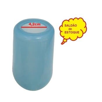 GLOBO TULIPA PLASTICA PATA AZUL CLARO - P/LUMINÁRIA VENTILADOR DE TETO - ENCAIXE EM SOQUETE 5,6CM * SALDĂO