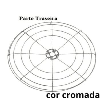 GRADE P/VENTILADOR 65CM VENTISILVA G/A CROMADA TRASEIRA -*VENDIDA P/UNIDADE- GRADE+ABERTA