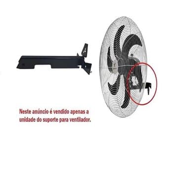 SUPORTE DE PAREDE P/VENTILADORES VENTISILVA 65CM - METAL COR PRETA SEM CANOPLA PLÁSTICA - MODELO ATUAL 2022