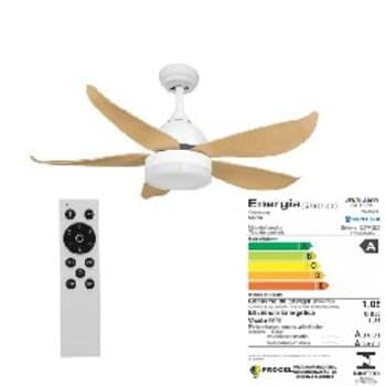 Ventilador De Teto Ventisol Selene Inverter 5 Pás C/Cont. Biv110V-220V LED20W 3-CORES